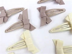 Lil Atelier bleached sand/fawn hårspænder (8-pak)